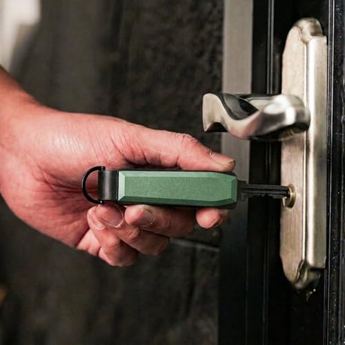 Compact Aluminum Green Key Organizer Holder with Pocket Clip