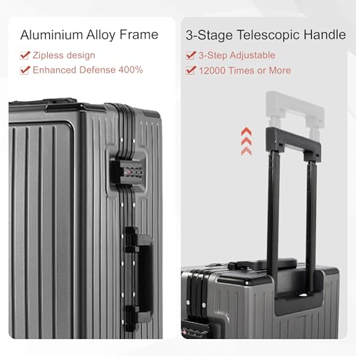 Zipperless 20 Inch Carry On Luggage