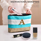 Beach Bag Initial Beach Tote with Makeup Bag for Travel
