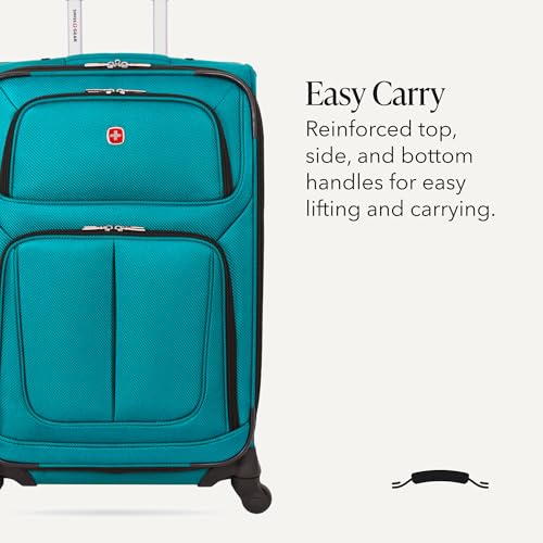 Sion Softside Expandable Spinner Luggage Durable Lightweight Travel Suitcase