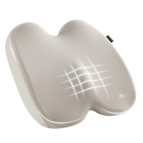 Seat Cushion Ergonomic Memory Foam Cushion for Long Sitting Hours on Office & Home Chair