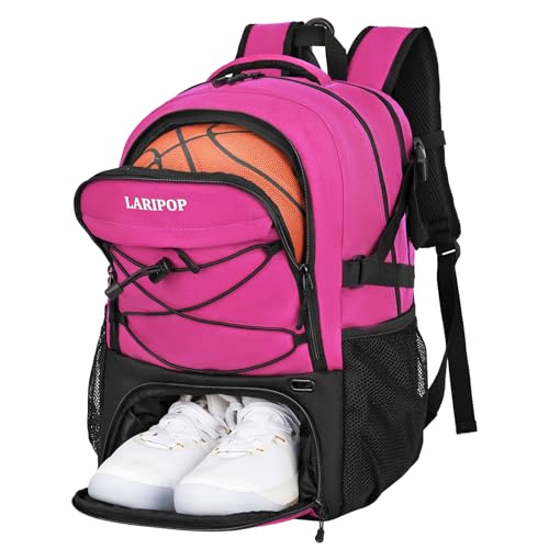 Basketball Backpack Large Sports Basketball Bag with Dedicated Ball Slot & Ventilated Shoe Compartment for Soccer Volleyball Gym Training Travel
