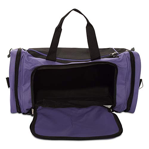 21" Blank Sports Duffle Bag Gym Bag Travel Duffel with Adjustable Strap in Purple