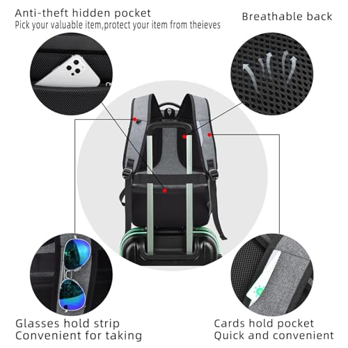17 Inch Travel Laptop Backpack Water Resistant College Backpack for Men