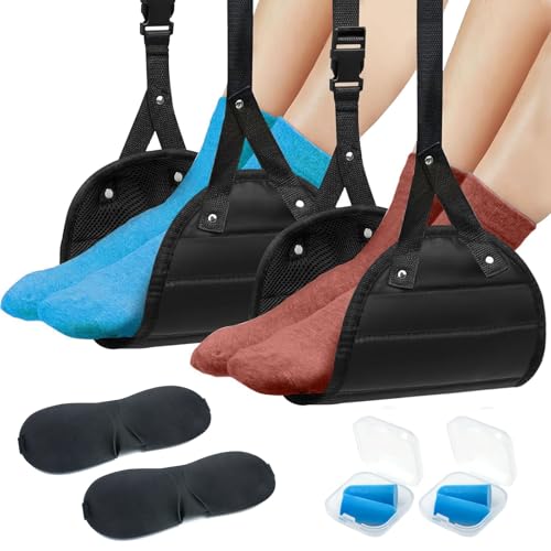 2 Pack Foot Hammock for Plane Travel (2 Count)