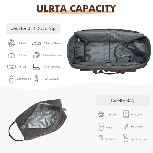 Garment Bags for Travel Canvas Duffle Bags for Men Hanging Suitcase (76 Liters)