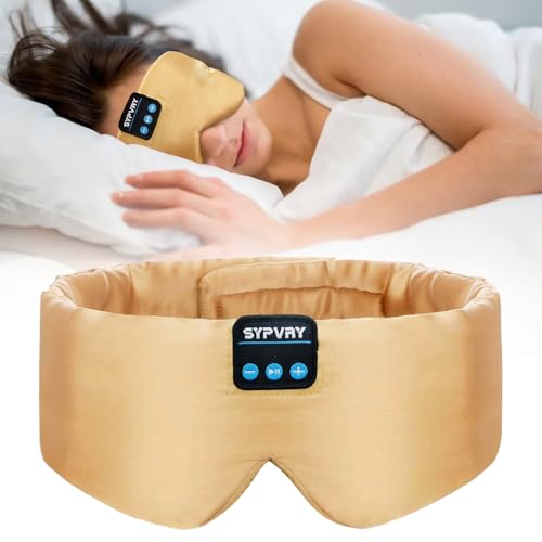 Sleep Mask Bluetooth 5.4 Headphones Soft Wireless Headband Eye Mask Blackout with Microphone
