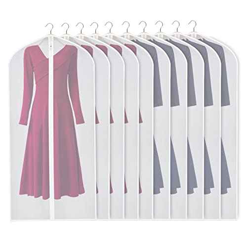 Coat Cover for Storage Garment Bags for Hanging Clothes 54 in 10Pack