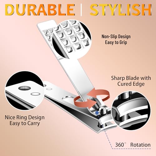 Manicure Set 16 In 1 Professional Stainless Steel Pedicure Kit Toenail Clippers Set Mens Grooming Kit Fingernail Kit for Women with Luxurious Travel Bag (7.7603 Ounce)