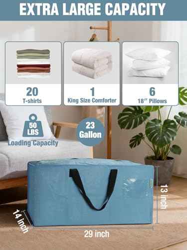 2 Pack Extra Large Moving Bags with Backpack Straps & Handles (2 Count)