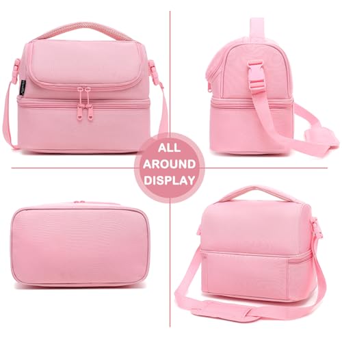 Double Decker Cooler Insulated Lunch Bag Large Tote for Boys