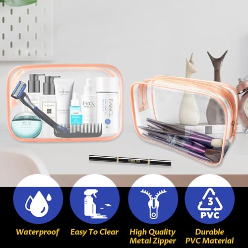 16 Pieces Clear Makeup Bags Bulk (16 Count)