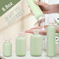 8.8oz 4Pcs Green Plastic Refillable Travel Shampoo and Conditioner Bottles Plastic Refillable Travel Shampoo Bottles with Flip Cap Shampoo and Conditioner Dispenser (4 Count)