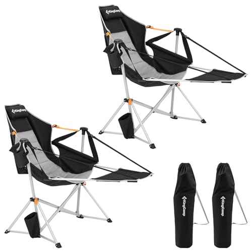 2 Pack Hammock Chairs with Footrest (2 Count)