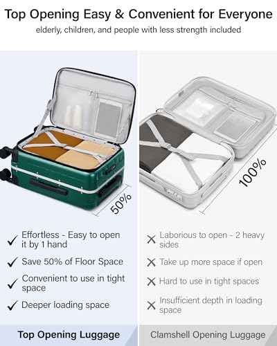 26 Inch Large Checked Luggage PC Hard Shell Luggage Top Opening Travel Luggage Suitcases with Wheels for Woman Men