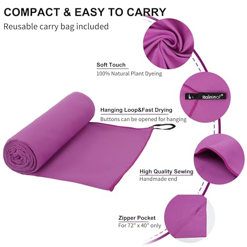Microfiber Towel Quick Dry Camping & Travel & Gym Towel. Compact