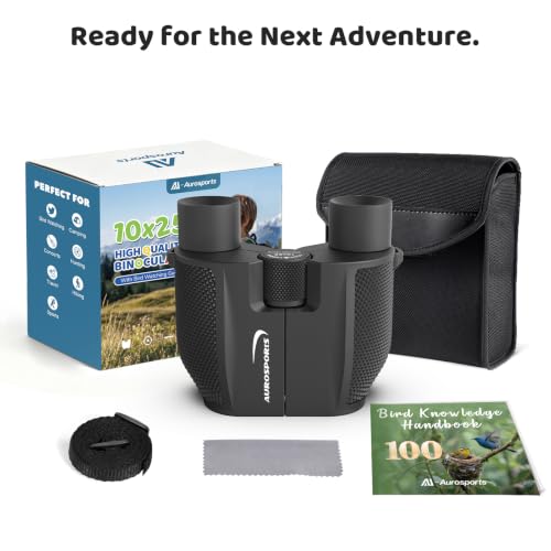 10x25 Binoculars for Bird Watching with Bird Guide Book