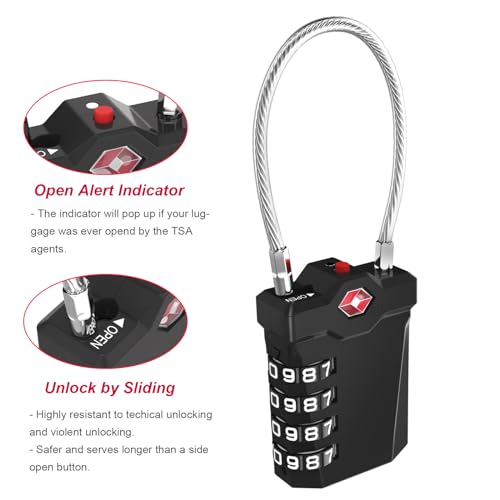 Travel Locks TSA Approved Locks for Luggage (4 Count)