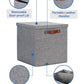 Fabric Storage Bins with Lids 13 Inch Storage Cubes with Lid (2 Count)