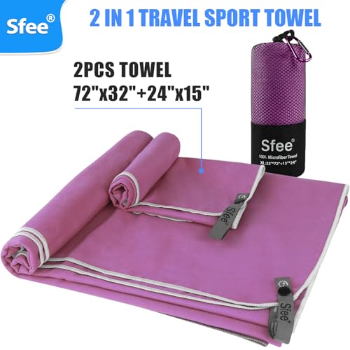 2 Pack Microfiber Travel Towel