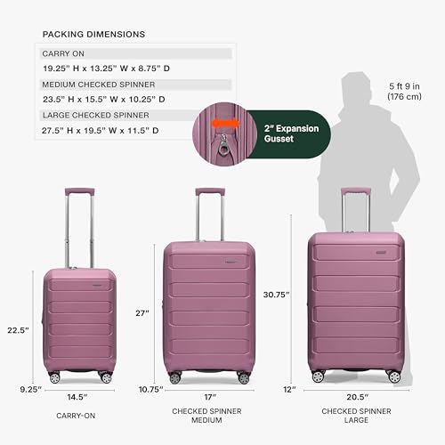 Pagosa Hardshell Expandable Luggage with Spinner Wheels