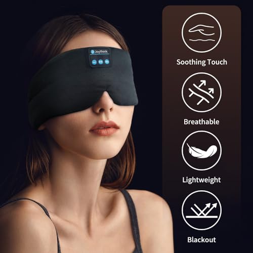 Sleep Headphones Sleep Mask Kids Children Wireless Music Eye Mask Sleeping Headphones Headband for Side Sleepers Silk Sleep Mask with Wireless Headphones Ultra