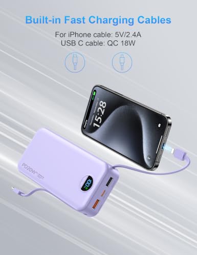 Portable Charger Power Bank 20000mAh PD20W w