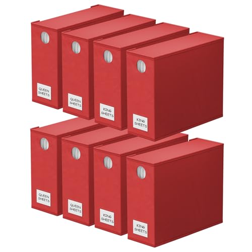 8 Pack Bed Sheet Organizers and Storage (8 Count)