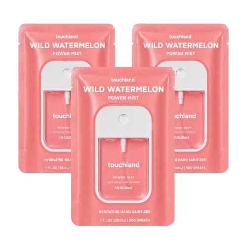 Wild Watermelon Hydrating Hand Sanitizer Spray 3 Pack Travel Size (3 Fl Oz)