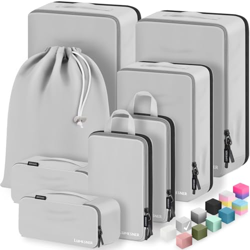 8 Set Compression Packing Cubes for Travel (8 Count)