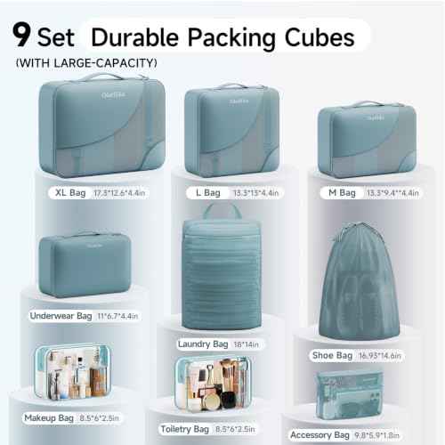 Packing Cubes for Travel (9 Count)