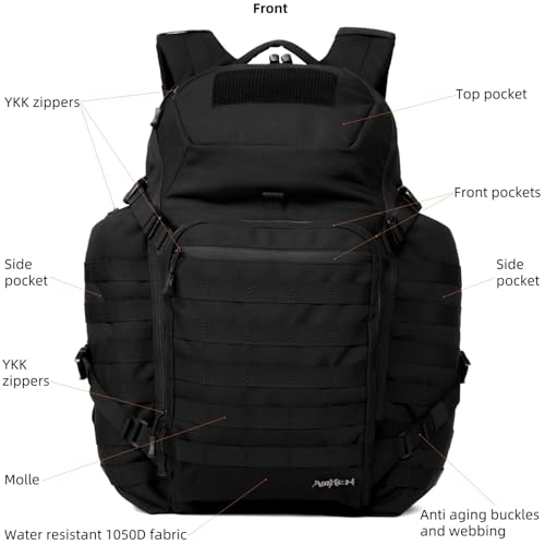 52L 1050D Heavy Duty Tactical Backpack