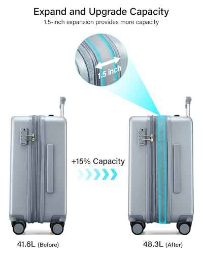 20 Inch Expandable Carry On Luggage