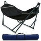Ultimate Relaxation Portable Hammock Stand with Cotton Canvas Net