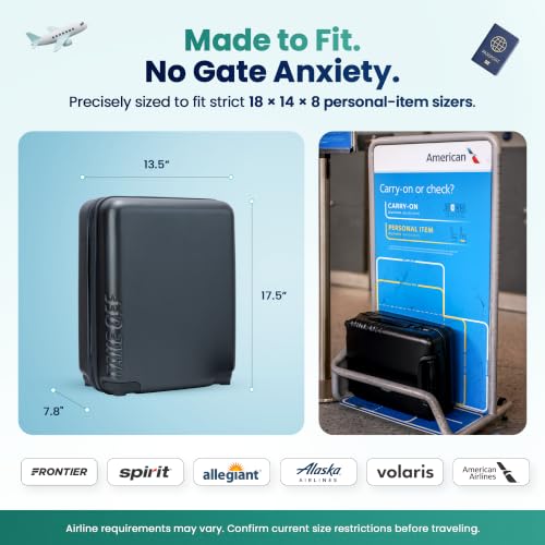 TAKE OFF 18 Inch Personal Item Suitcase Removable Wheels Underseat Bag