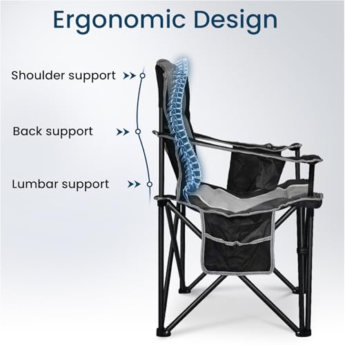 Oversized Camping Chair 500lbs Capacity for Big and Tall