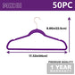 Velvet Hangers 50 Pack Non Slip Heavy Duty Dark Purple Rose Gold Hook (50 Count)