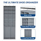 18+2 Section Hanging Shoe Organizer with Side Pockets