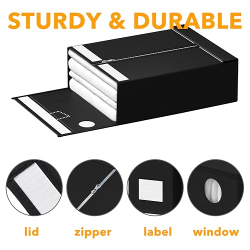 12 Pack Bed Sheet Organizers and Storage (12 Count)
