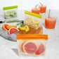 re) zip Reusable Stand-Up Snack Bags, Leakproof, 8 oz, 5-Pack, Multicolor