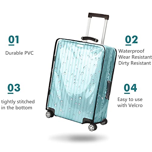 30 Inch Waterproof Clear Suitcase Cover