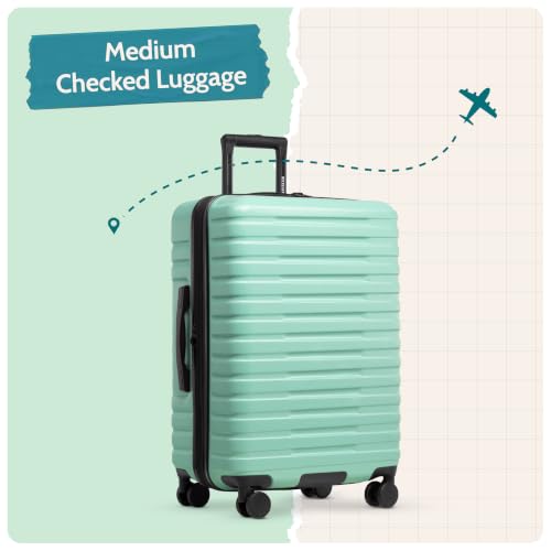 Boren Expandable Hardside Rugged Travel Luggage with 8 Spinner Wheels
