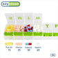 Weekly (7-Day) Pill Organizer, 2XL Compact Medicine Case, Green