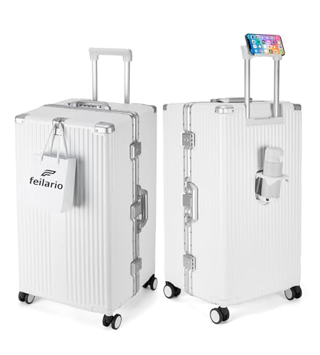 Super Large Aluminum Frame Checked Zipperless Luggage