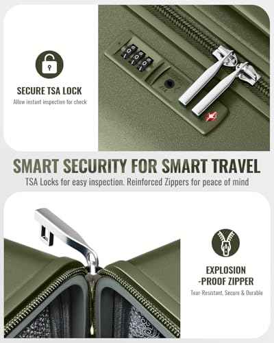 4 Piece Hardside Luggage Set with Backpack (3 Count)