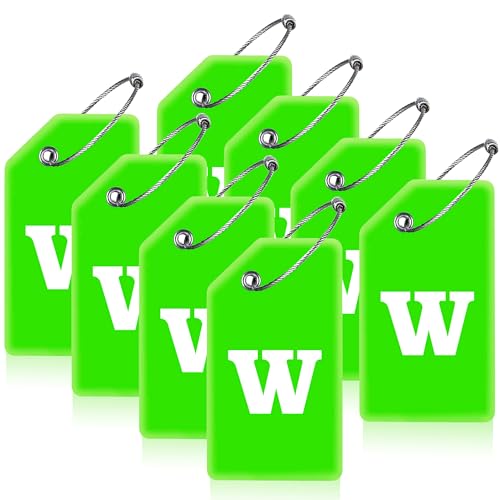 8 Pack Initial Luggage Tags for Suitcases Airplane Travel Essentials (8 Count)
