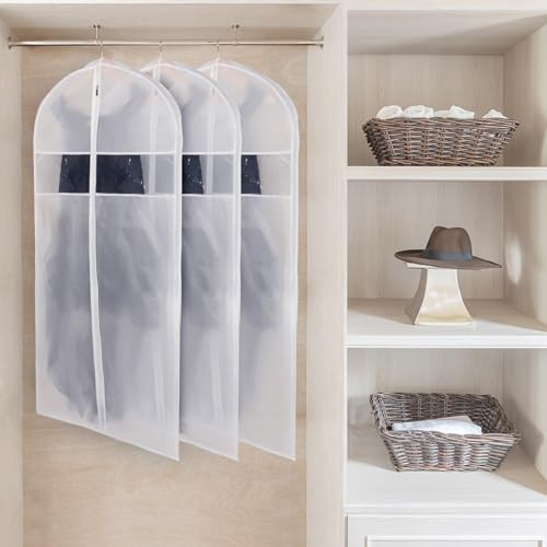 Clear Suit Coat Bag for Storage Dress Bags for Hanging Clothes 50 in