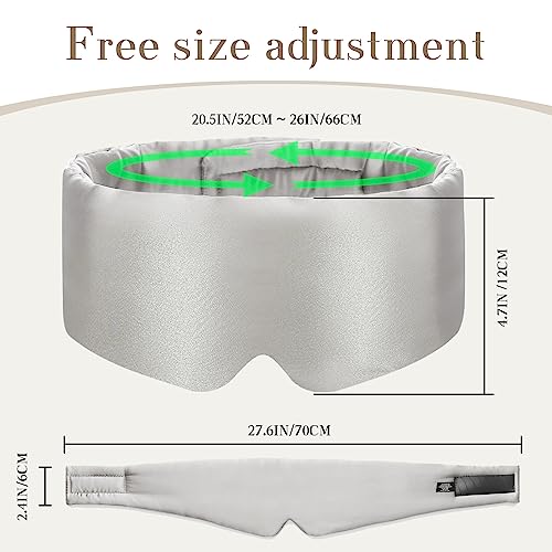 100% Mulberry Silk Sleep Mask Eye Mask for Women Man with Adjustable Band