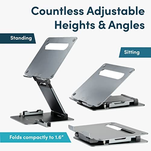 20" Tall Adjustable Laptop Stand with Phone & Tablet Holder