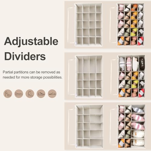 Shoe Organizer for Closet 2 Pack (2 Count)
